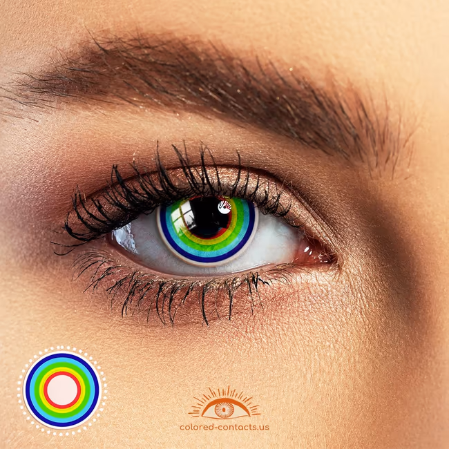 Rainbow Eye Halloween Contacts