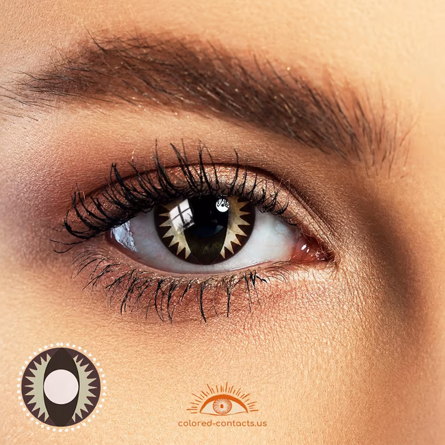 Black White Dragon Eye Halloween Contacts