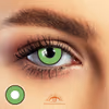 Pure Green With Black Border Halloween Contacts - thumbnail 1