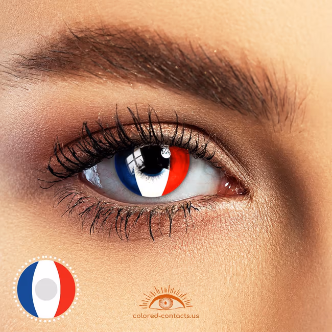 2022 World Cup France Fans Colored Contact Lenses