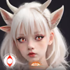 White Red Cat Eye Contacts - thumbnail 1