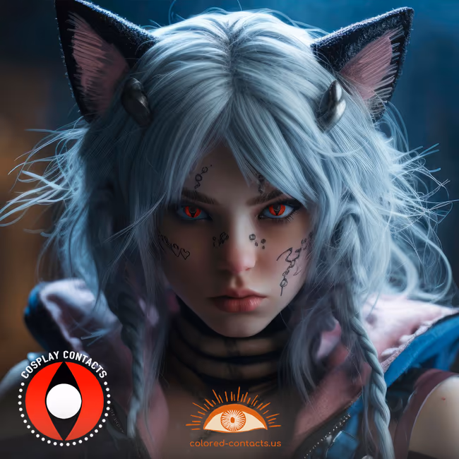 Red Cat Eye Contacts