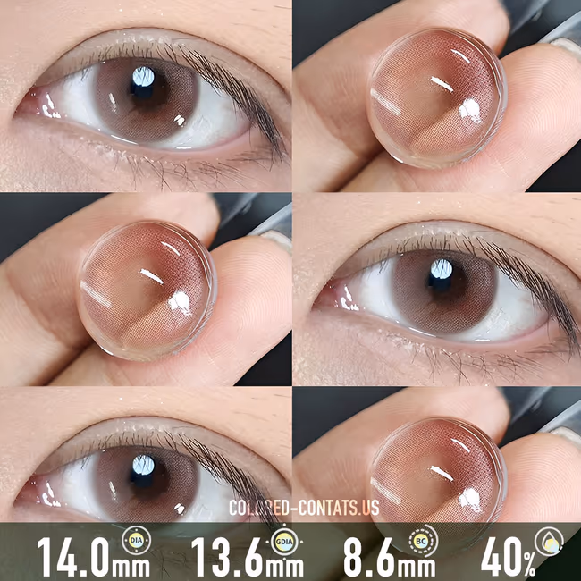 Creamy Tea Blossom Pink Contact Lenses