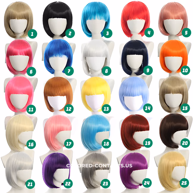 30cm BOBO Style Cosplay Wig Collection – 25 Colors