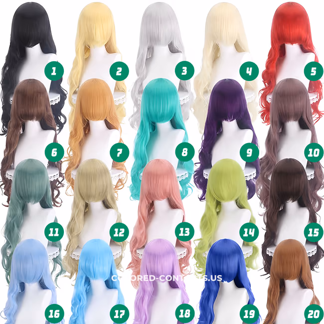 80cm Universal Wavy Cosplay Wig Collection – 20 Colors