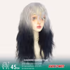 Gothic Elf Cosplay Wig – Black to White Gradient - thumbnail 1