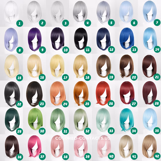 42 Colors Universal Cosplay Short Wig