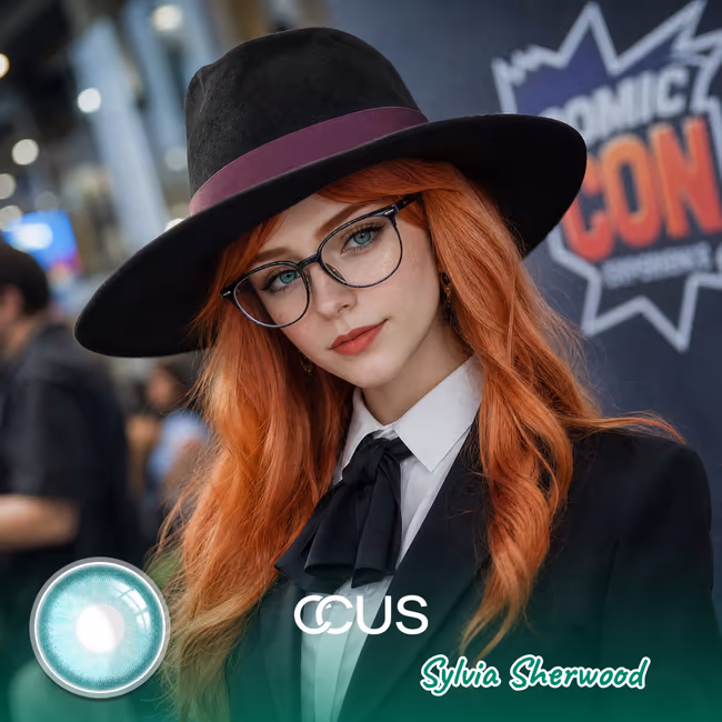 Sylvia Sherwood Cosplay Contact Lenses – Teal/Blue-Green
