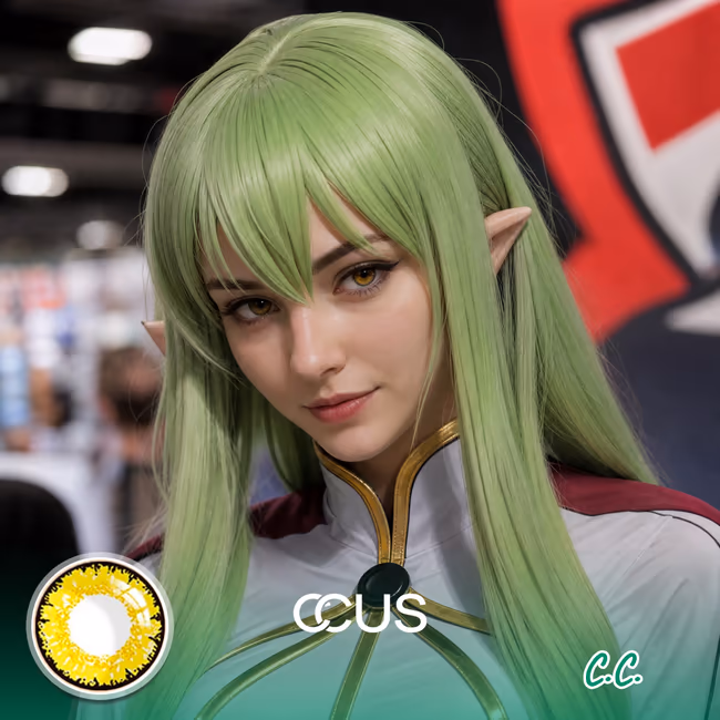 CG: C.C. Cosplay Yellow Contact Lenses