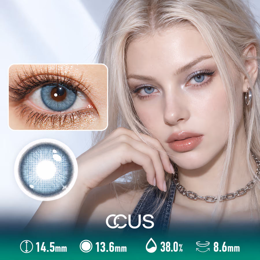 Slate Frost Azure Blue Contact Lenses - image 1
