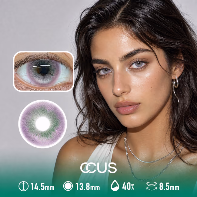 Glitter Gloss Amethyst Purple Contact Lenses