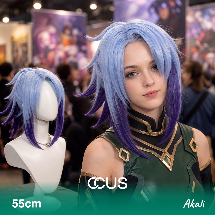 LoL : Akali Cosplay Wig - image 1
