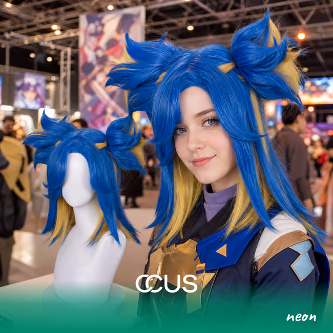 neon Cosplay Wig