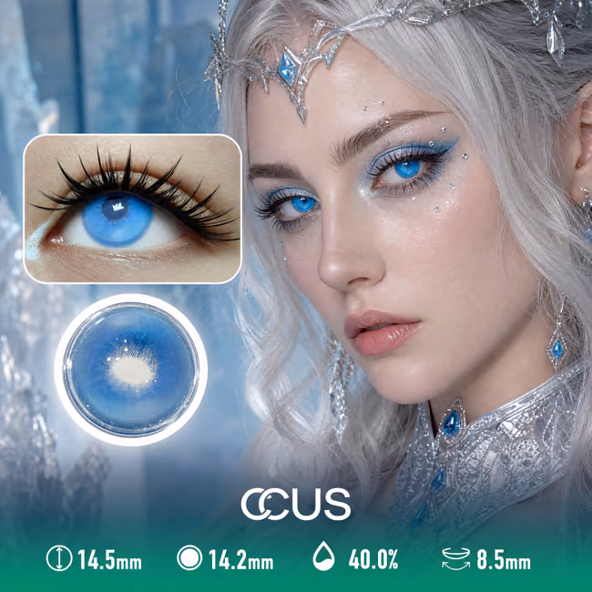 Electric Tidepool Blue Contact Lenses