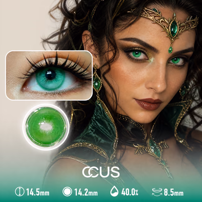 Confetti Rim Green Contact Lenses