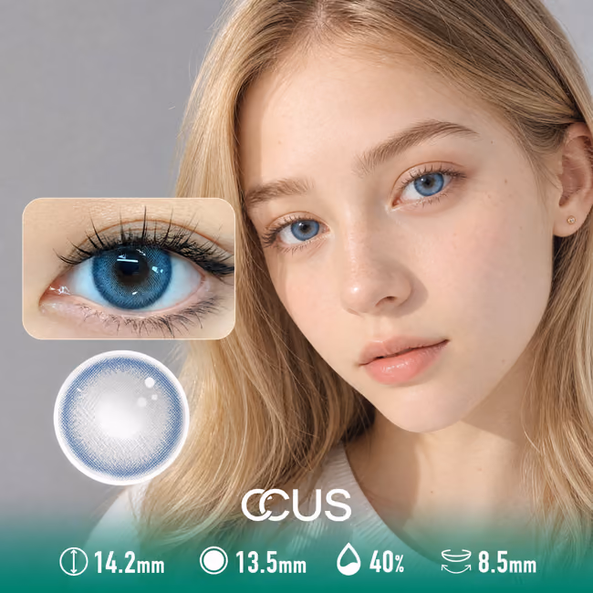 Cloud Blossom Azure Blue Contact Lenses