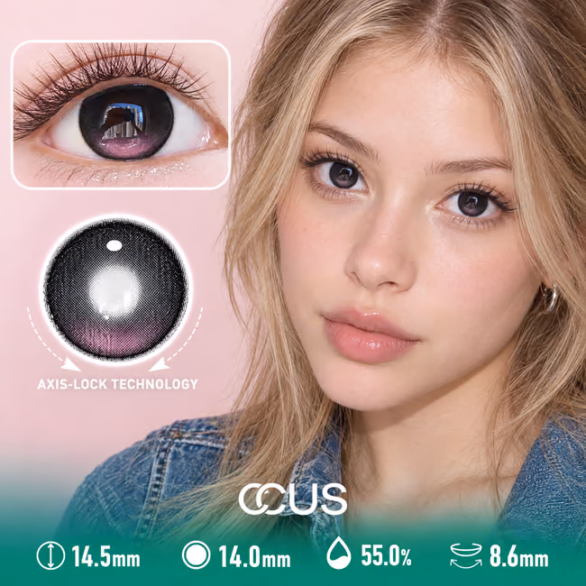 Frosted Pop Pink White Contact Lenses
