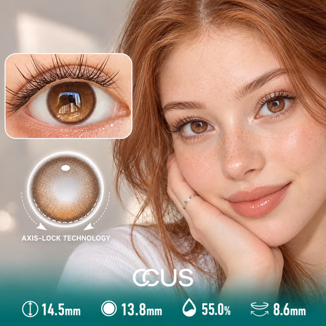 Low-Rise Amber Brown Contact Lenses